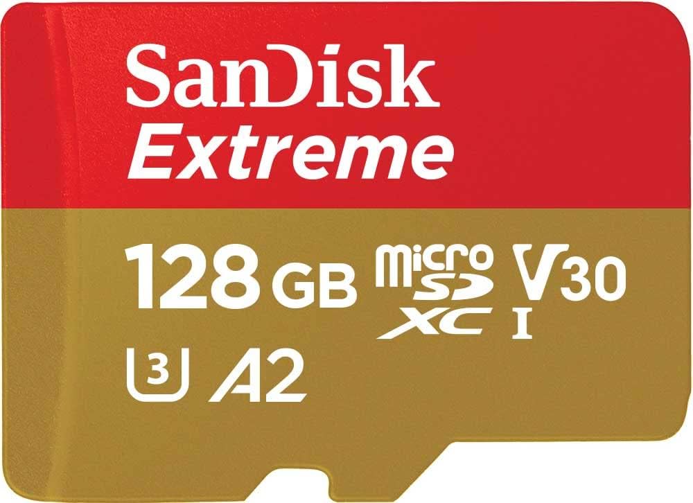 SanDisk Extreme 128GB microSDXC Card, UHS-I, U3, V30