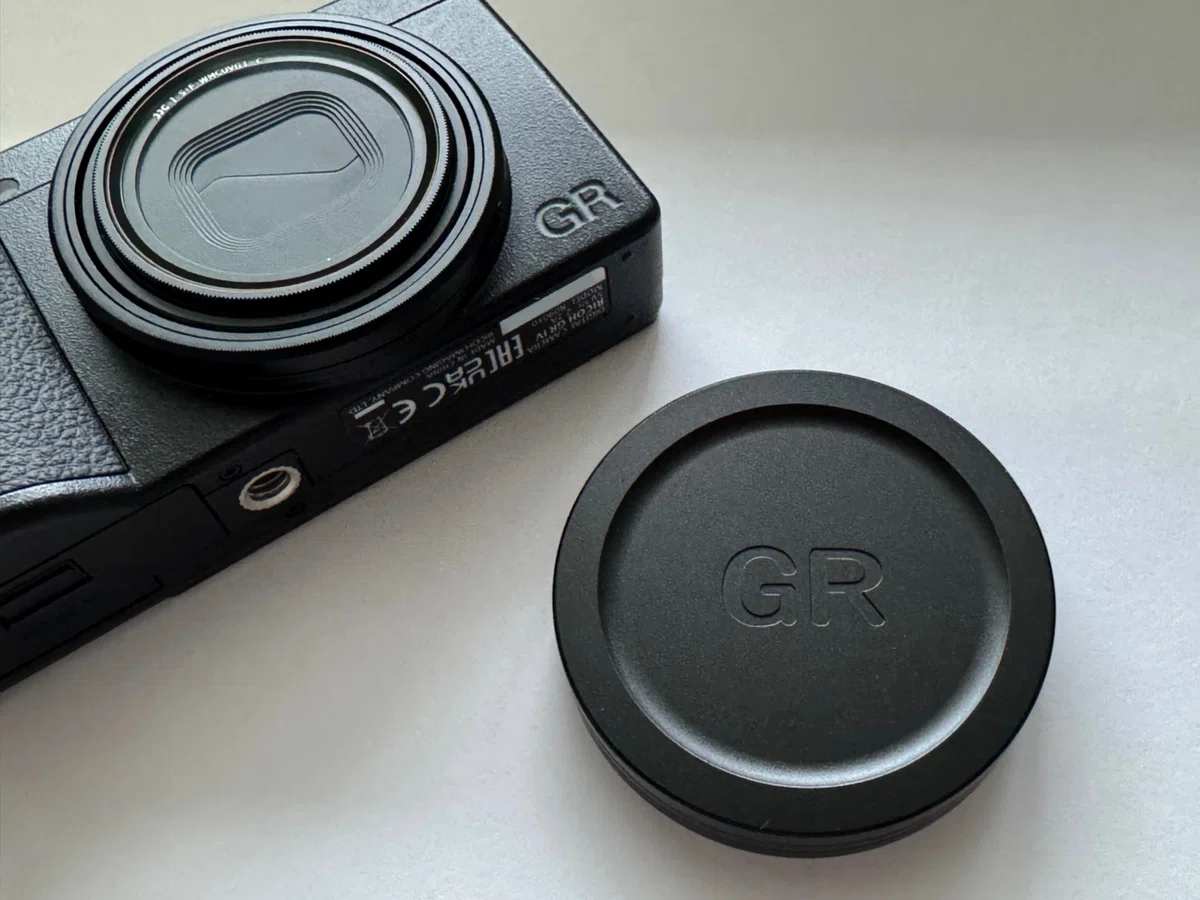 JJC metal lens cap for the Ricoh GR IV